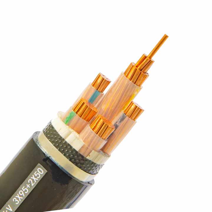 Flame retardant and fire-resistant cross-linked power cable ZBN-YJV 3X6+1X4 yjv power cable price